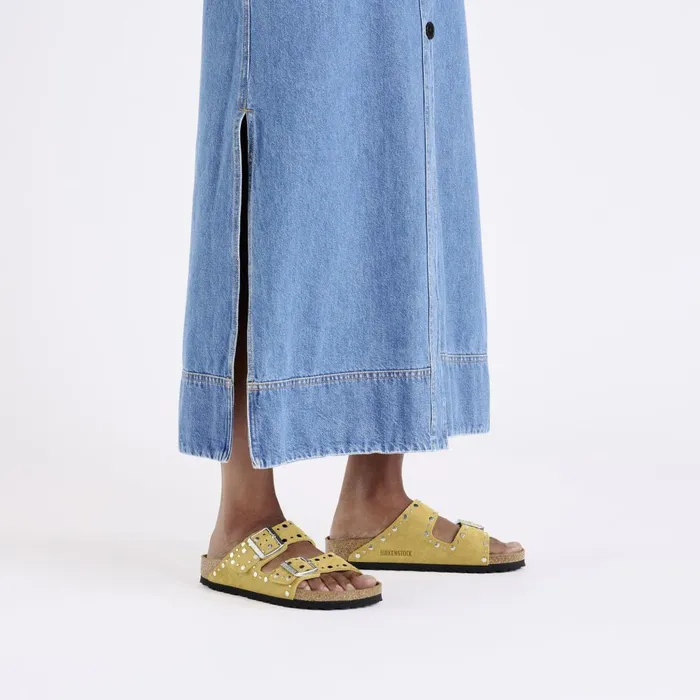 Women Birkenstock TwoStrap Arizona Rivet Ochre