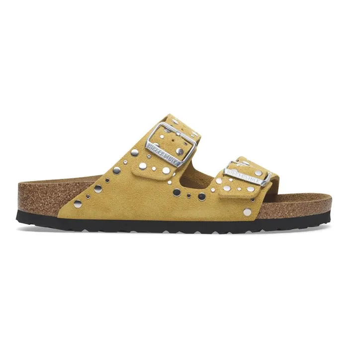Women Birkenstock TwoStrap Arizona Rivet Ochre