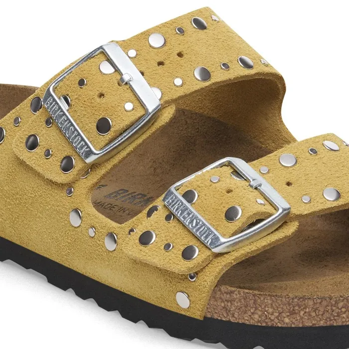 Women Birkenstock TwoStrap Arizona Rivet Ochre
