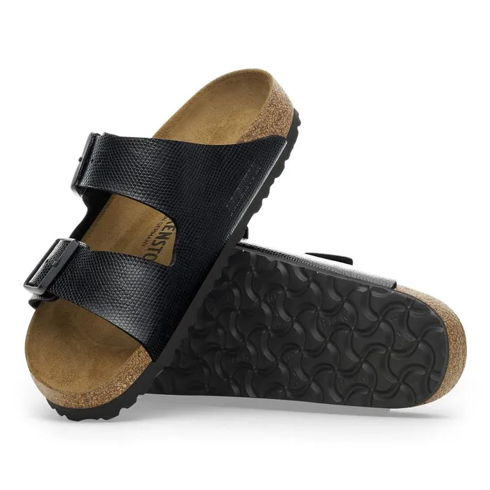 Women Birkenstock TwoStrap Arizona Shiny Black