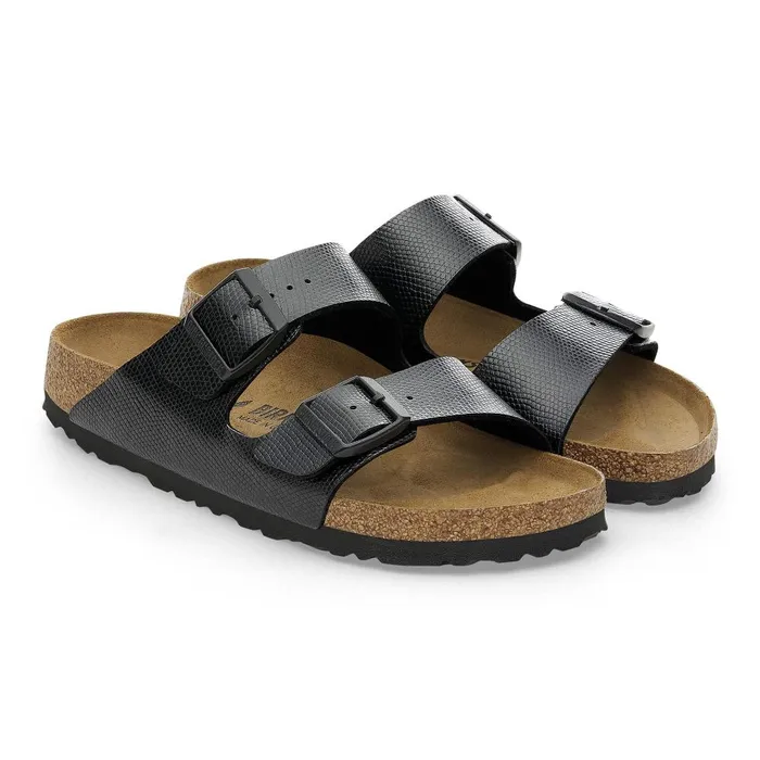 Women Birkenstock TwoStrap Arizona Shiny Black
