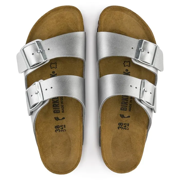 Women Birkenstock TwoStrap Arizona Silver