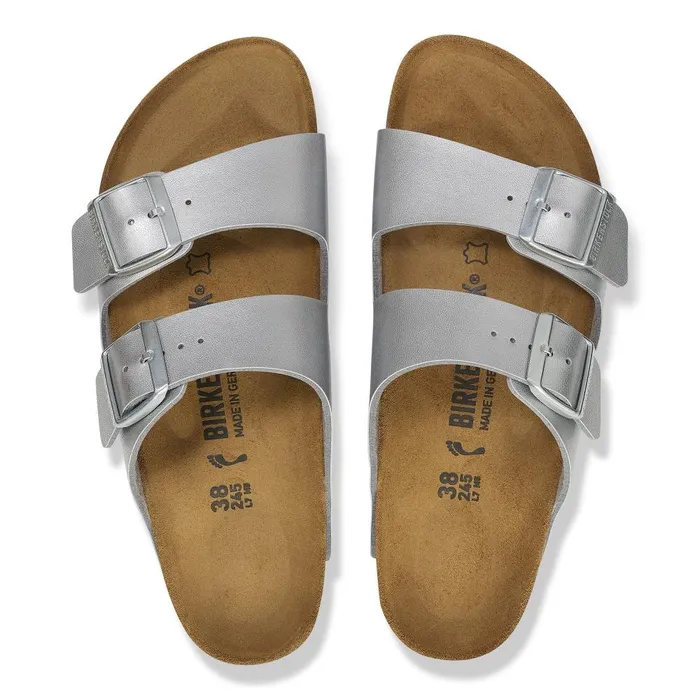 Women Birkenstock TwoStrap Arizona Silver
