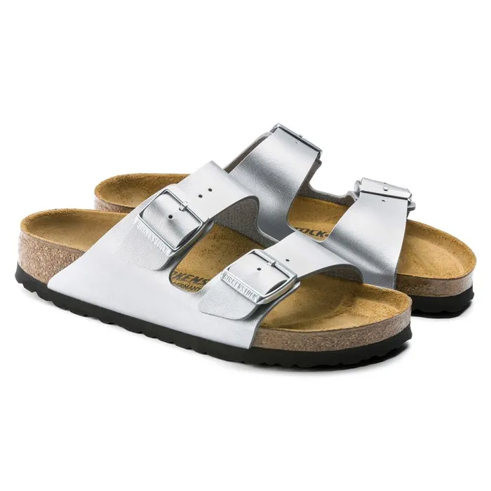 Women Birkenstock TwoStrap Arizona Silver
