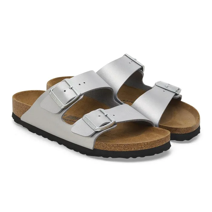 Women Birkenstock TwoStrap Arizona Silver