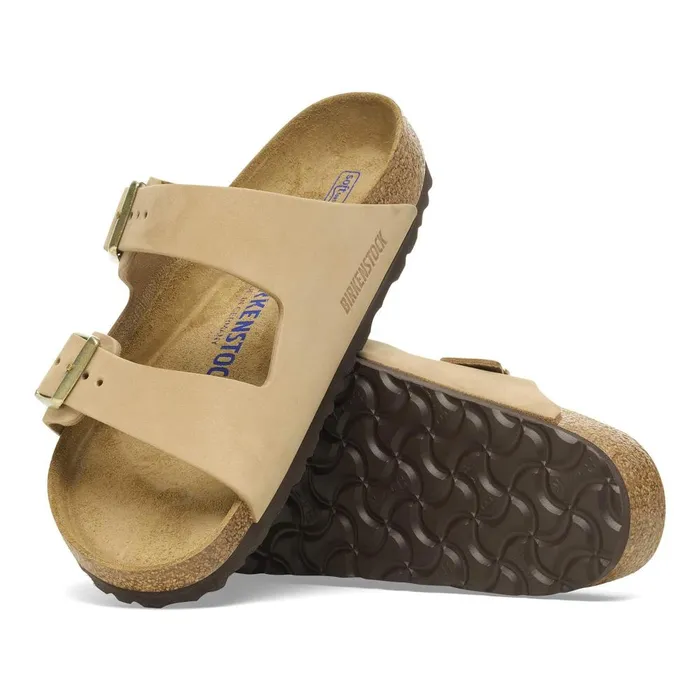 Women Birkenstock TwoStrap Arizona Soft Footbed Sandcastle