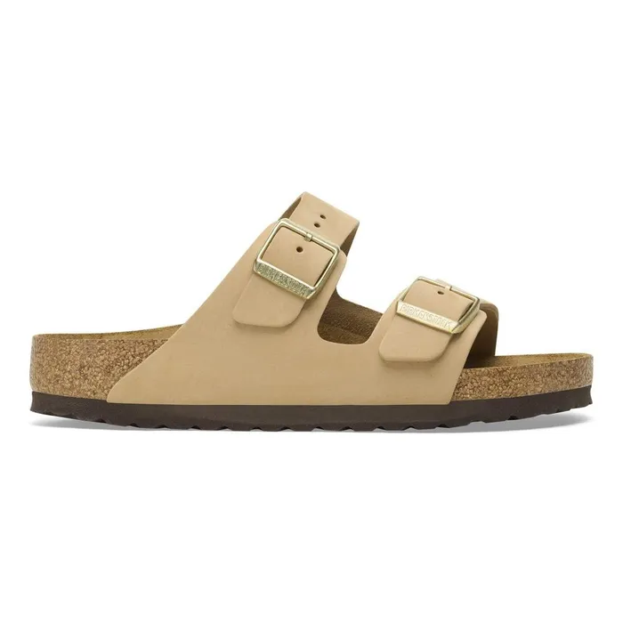 Women Birkenstock TwoStrap Arizona Soft Footbed Sandcastle