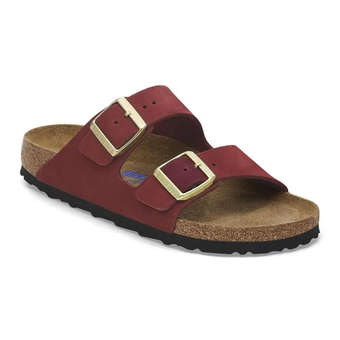 Women Birkenstock TwoStrap Arizona Soft Footbed Zinfandel