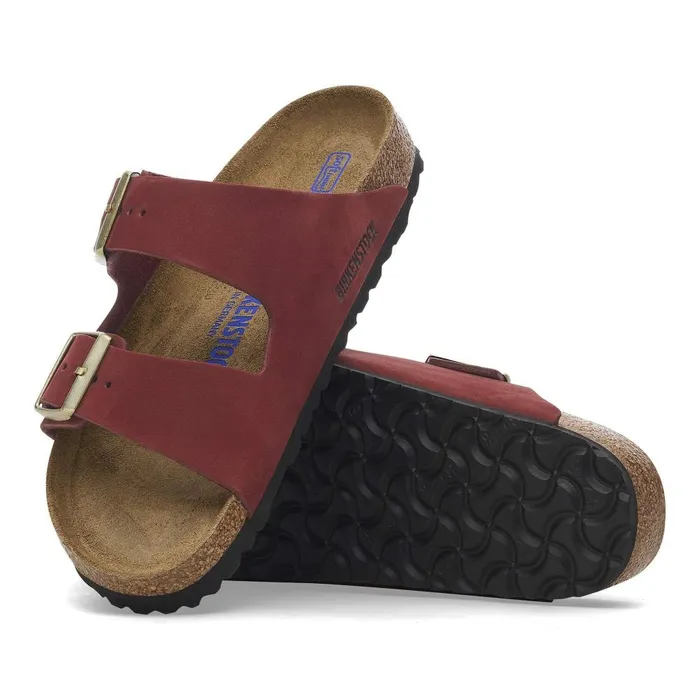 Women Birkenstock TwoStrap Arizona Soft Footbed Zinfandel
