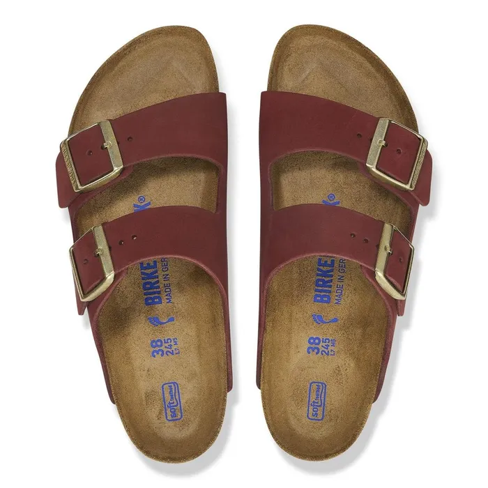 Women Birkenstock TwoStrap Arizona Soft Footbed Zinfandel