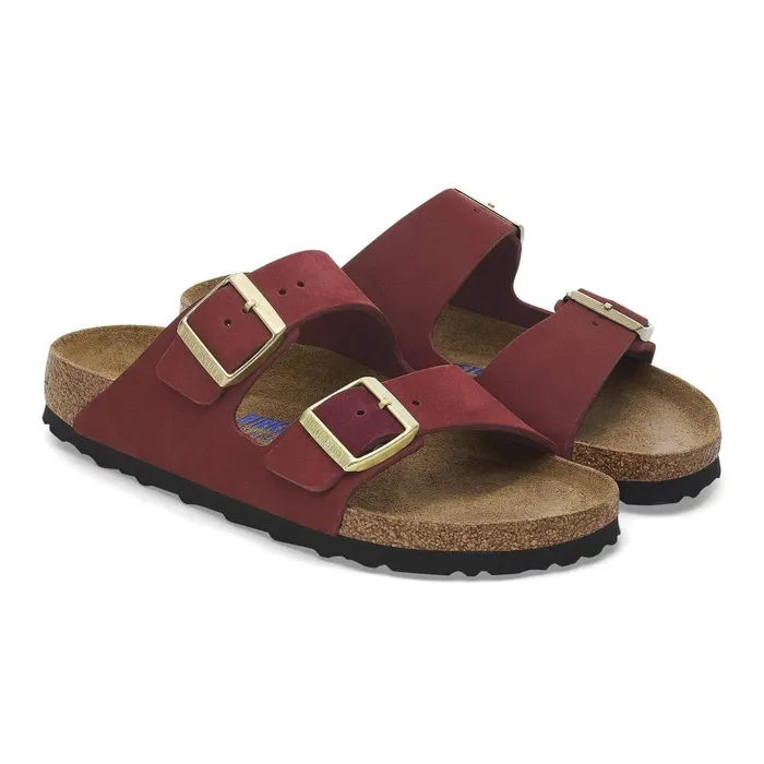 Women Birkenstock TwoStrap Arizona Soft Footbed Zinfandel