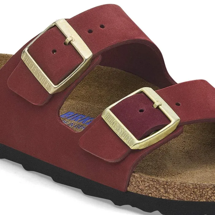 Women Birkenstock TwoStrap Arizona Soft Footbed Zinfandel
