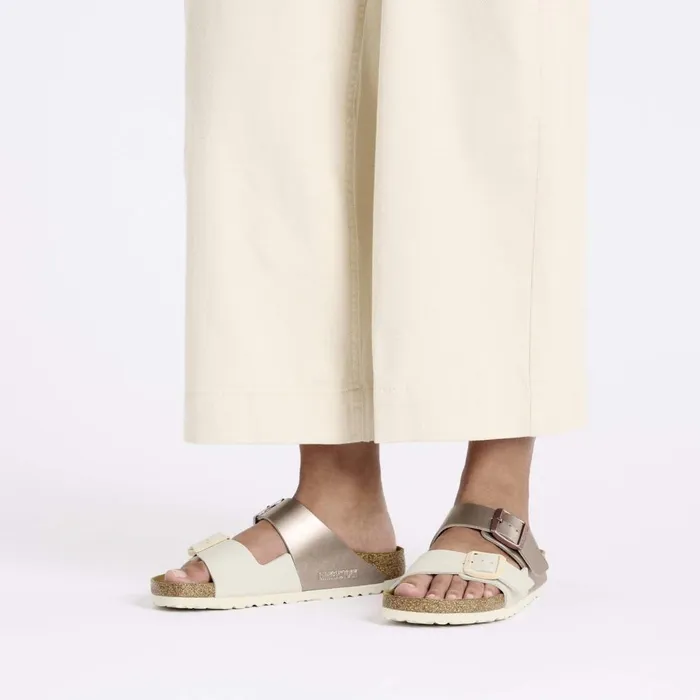 Women Birkenstock TwoStrap Arizona Split Eggshellcopper