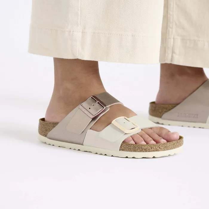 Women Birkenstock TwoStrap Arizona Split Eggshellcopper