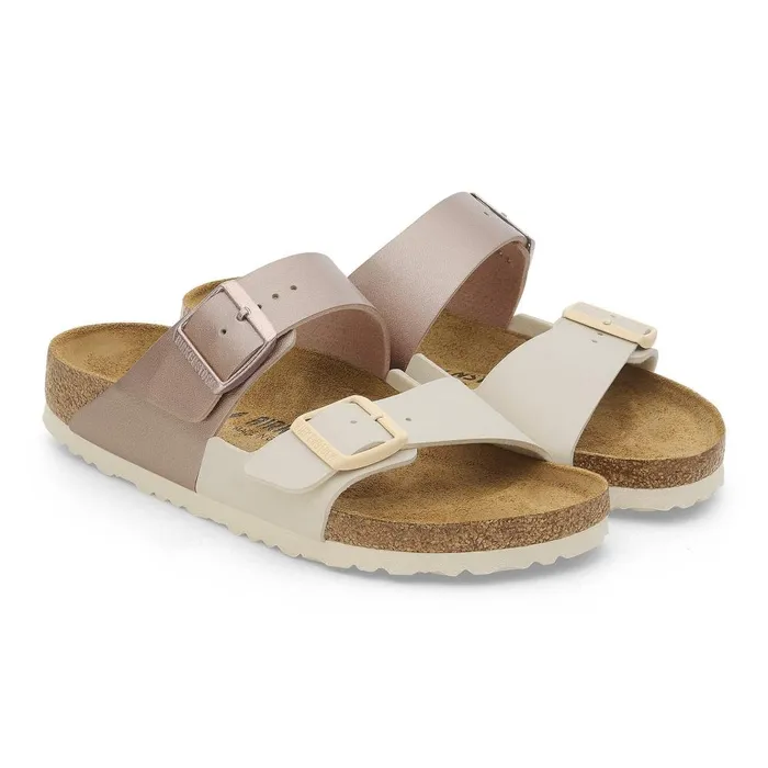 Women Birkenstock TwoStrap Arizona Split Eggshellcopper