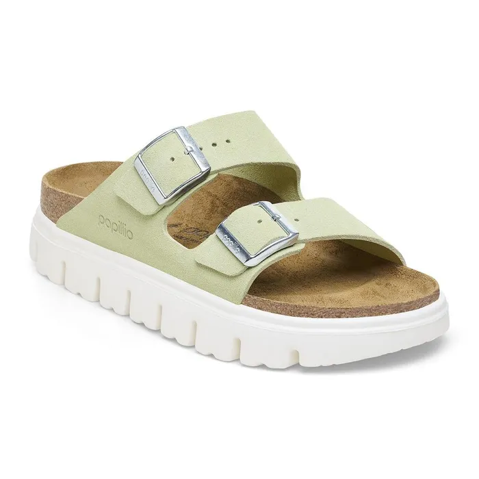 Women Birkenstock Wedges and Platforms Arizona Chunky Faded Lime