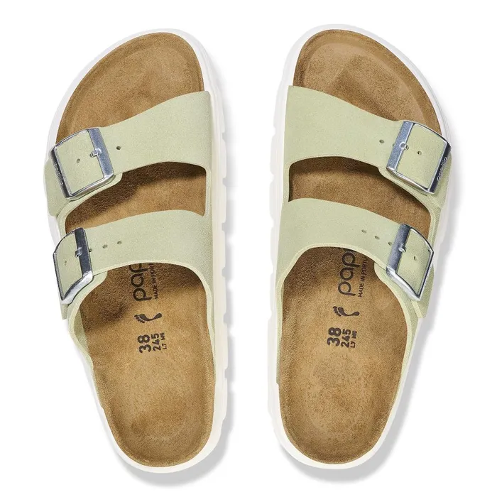 Women Birkenstock Wedges and Platforms Arizona Chunky Faded Lime