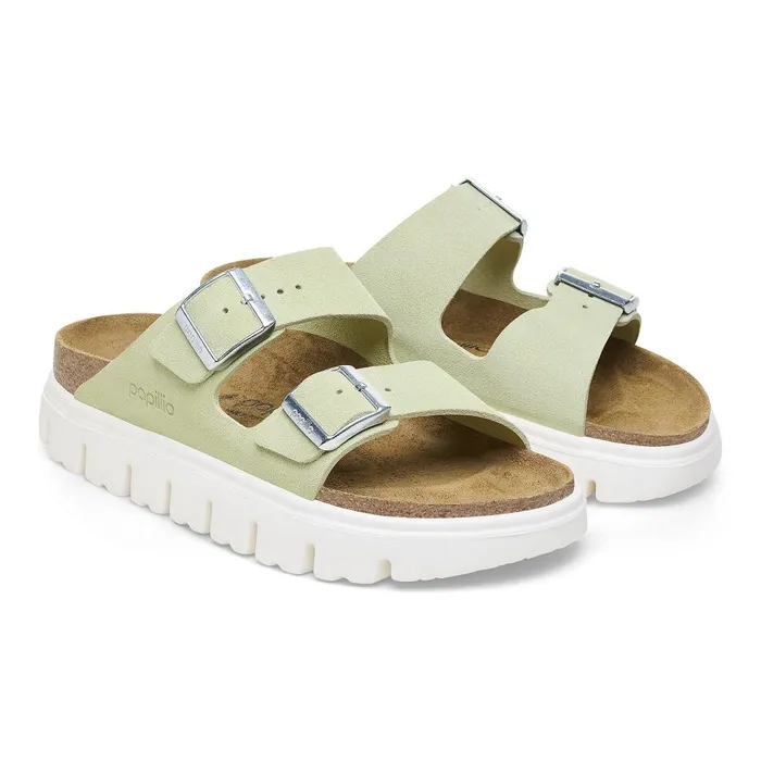 Women Birkenstock Wedges and Platforms Arizona Chunky Faded Lime