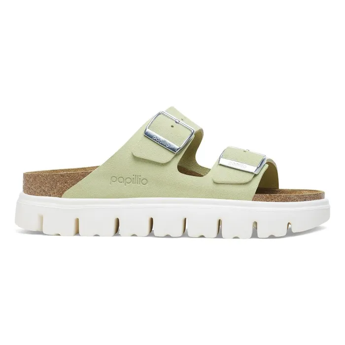 Women Birkenstock Wedges and Platforms Arizona Chunky Faded Lime