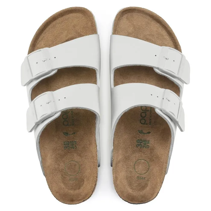 Women Birkenstock Wedges and Platforms Arizona Platform Vegan White