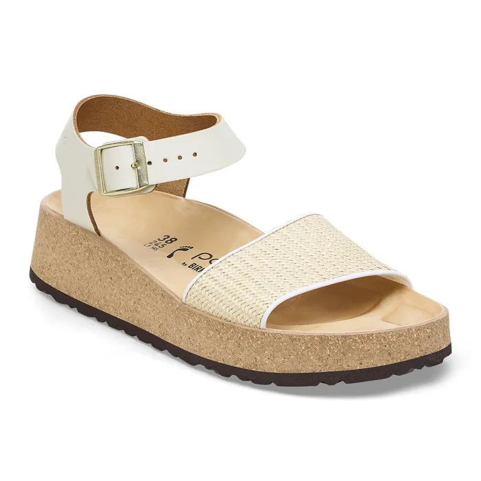 Women Birkenstock Wedges and Platforms Glenda Naturalwhite