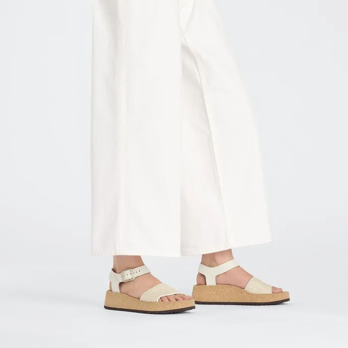 Women Birkenstock Wedges and Platforms Glenda Naturalwhite