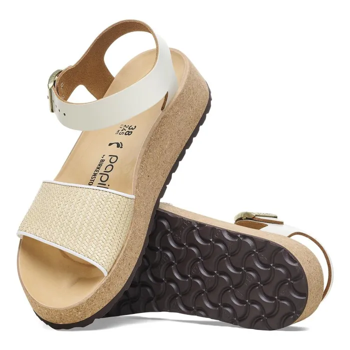 Women Birkenstock Wedges and Platforms Glenda Naturalwhite