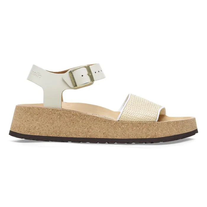 Women Birkenstock Wedges and Platforms Glenda Naturalwhite