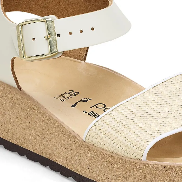Women Birkenstock Wedges and Platforms Glenda Naturalwhite