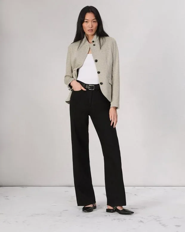 Women Blazers and Vests Rag and Bone Slade Plaid Blazer Grey Multi