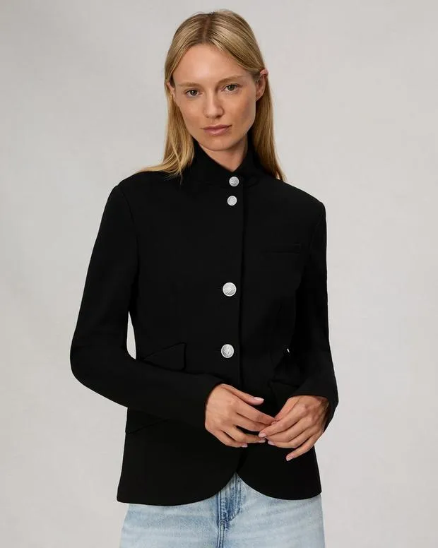 Women Blazers and Vests Rag and Bone Slade Ponte Blazer Black