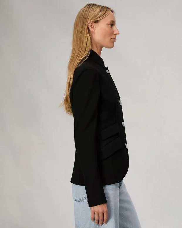 Women Blazers and Vests Rag and Bone Slade Ponte Blazer Black