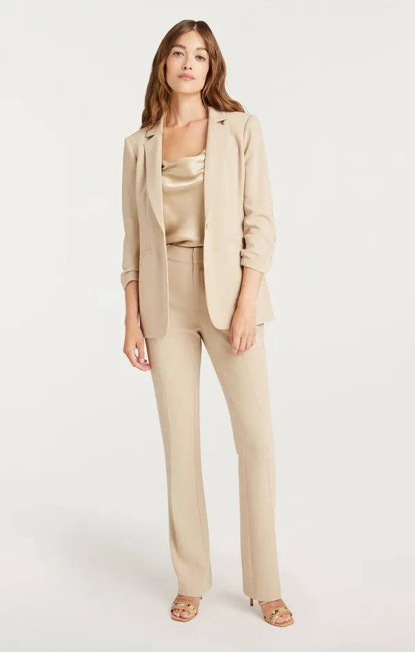 Women Blazers Cinq Sept Crepe Khloe Blazer Khaki