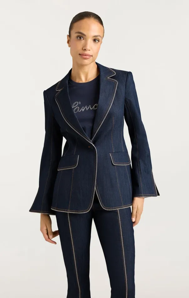 Women Blazers Cinq Sept Danicka Blazer Indigo