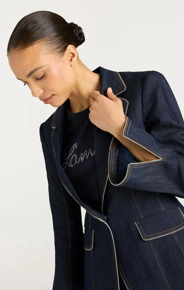 Women Blazers Cinq Sept Danicka Blazer Indigo
