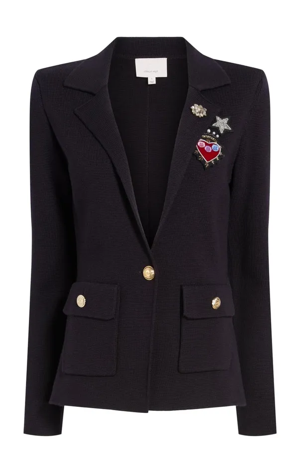 Women Blazers Cinq Sept Laynee Blazer Navy