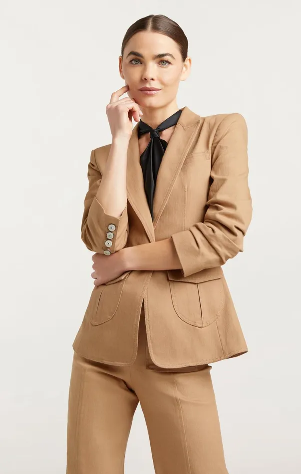 Women Blazers Cinq Sept Louisa Jacket Sahara