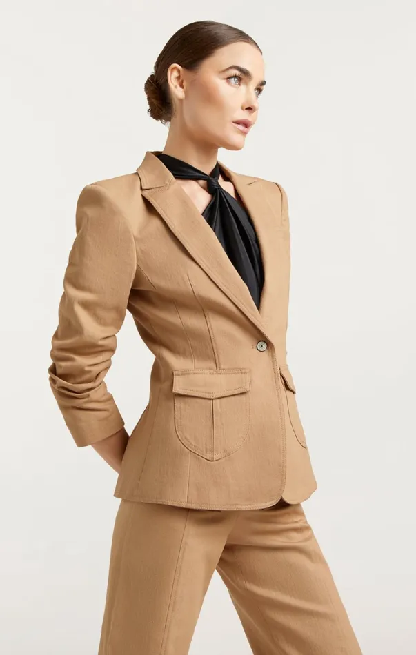 Women Blazers Cinq Sept Louisa Jacket Sahara