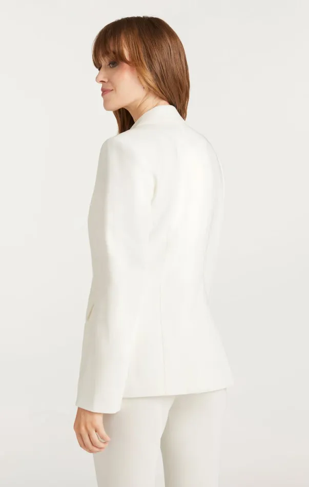 Women Blazers Cinq Sept Rhinestone Pin Cheyenne Blazer Ivory