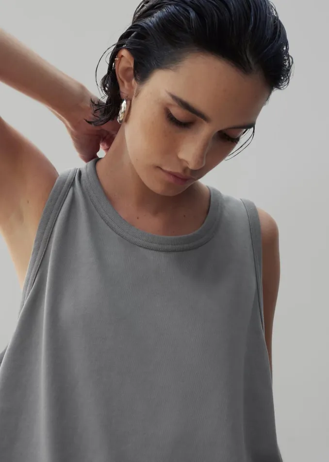 Women Briston Boxy Tank 8211 Grey The Frankie Shop Tops