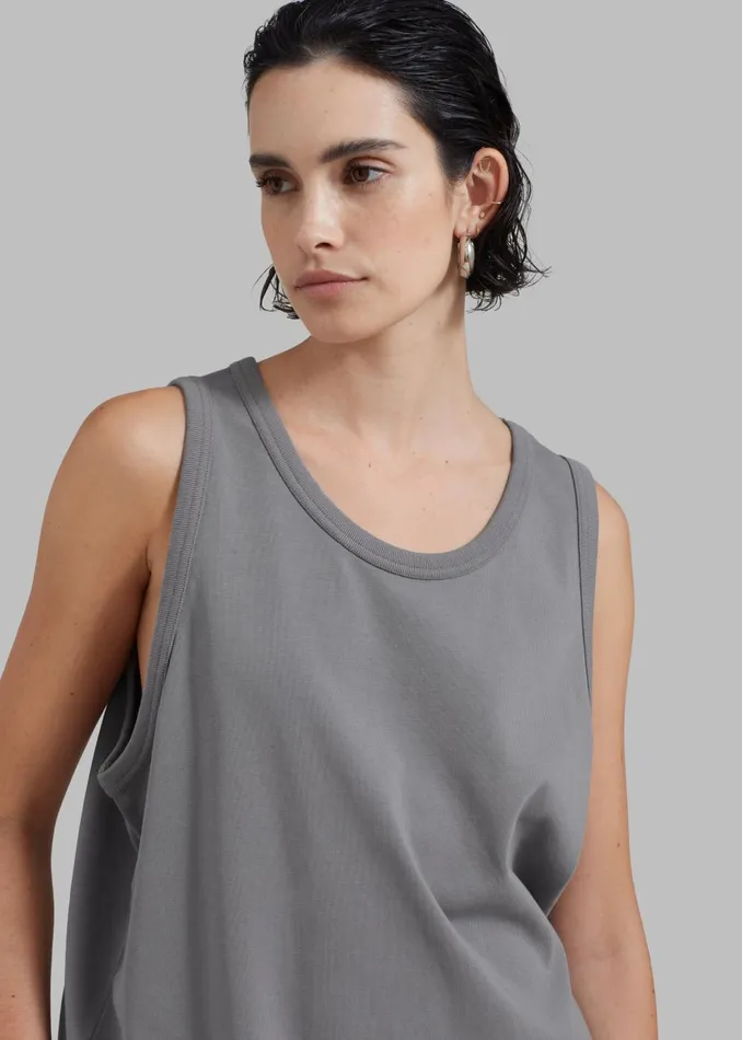 Women Briston Boxy Tank 8211 Grey The Frankie Shop Tops