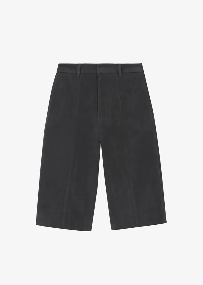 Women Cambria Faux Suede Bermuda Shorts 8211 Charcoal The Frankie Shop Bottoms