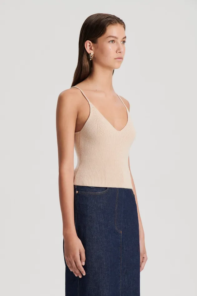 Women CASHMERE CAMISOLE OAT Tops Scanlan Theodore Women CASHMERE CAMISOLE OAT Tops Scanlan Theodore