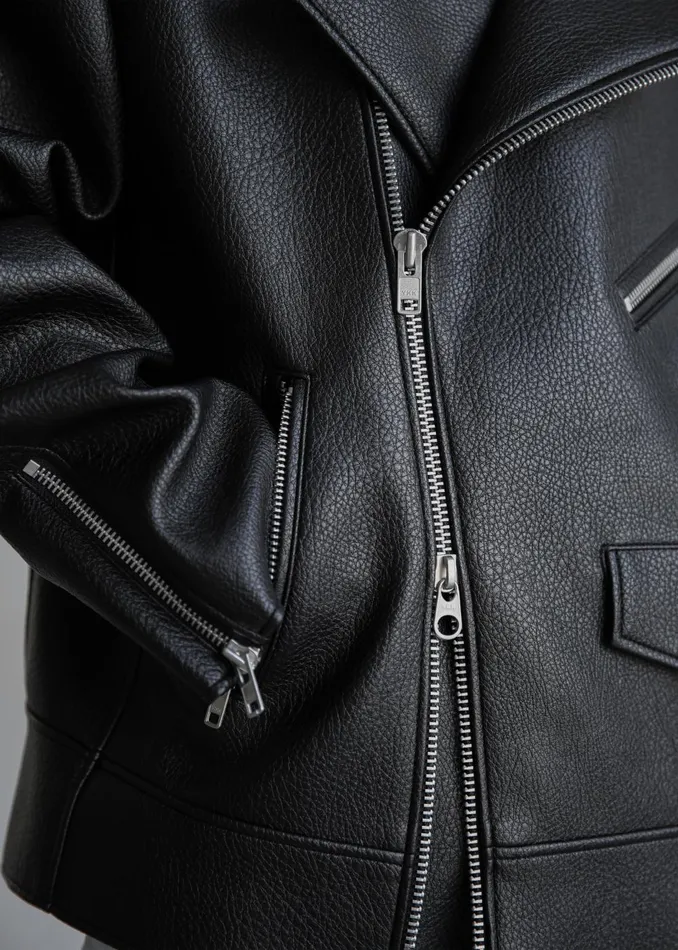 Women Chicago Oversized Biker Jacket 8211 Black The Frankie Shop Outerwear