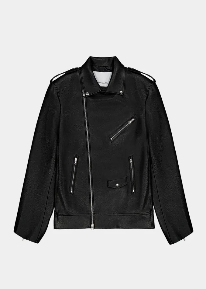 Women Chicago Oversized Biker Jacket 8211 Black The Frankie Shop Outerwear