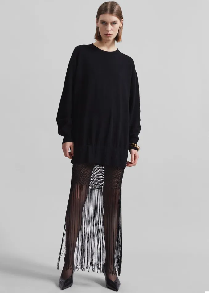 Women Christopher Esber Macrame Monument Dress 8211 Black The Frankie Shop Dresses