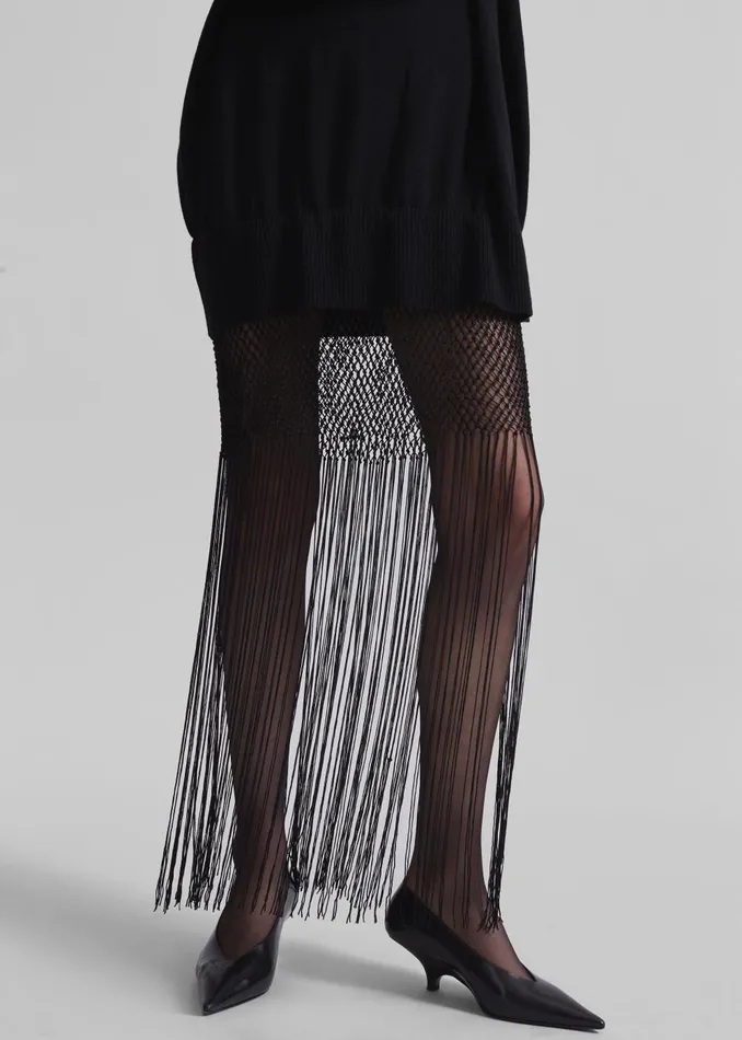 Women Christopher Esber Macrame Monument Dress 8211 Black The Frankie Shop Dresses