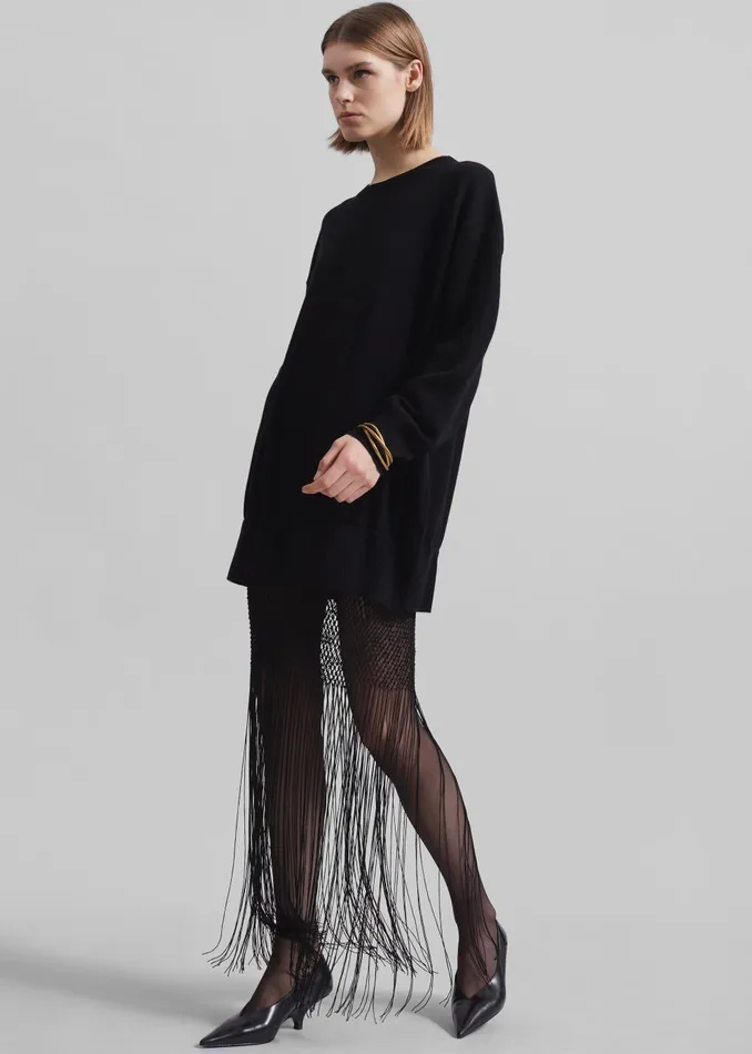 Women Christopher Esber Macrame Monument Dress 8211 Black The Frankie Shop Dresses
