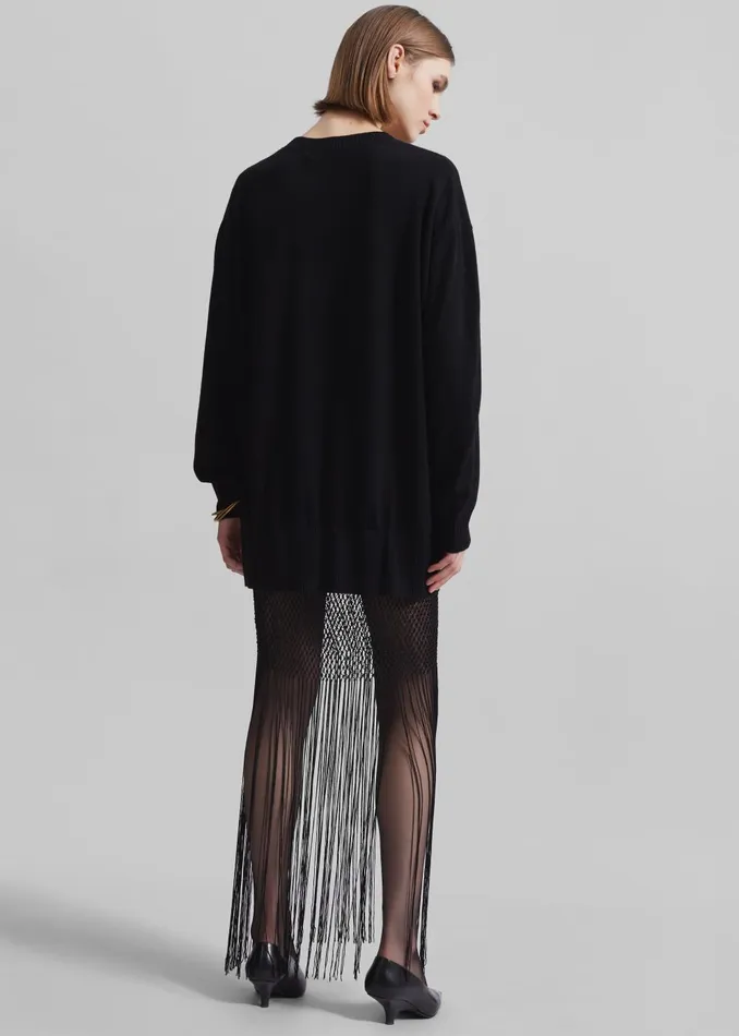 Women Christopher Esber Macrame Monument Dress 8211 Black The Frankie Shop Dresses