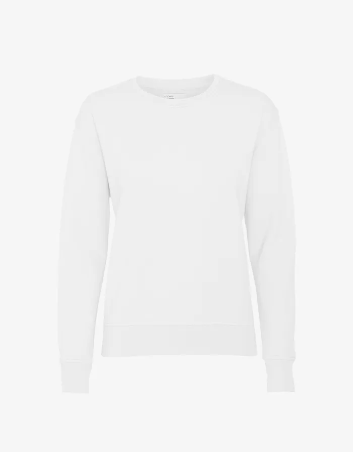 Women Classic Organic Crew 8211 Optical White Women Crewneck Sweatshirts Colorfulstandard